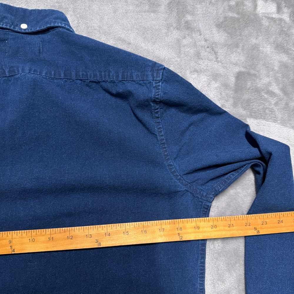 Taylor‎ Stitch The Jack Shirt Mens 36 XS Blue Organic Cotton Indigo Button Down - Picture 8 of 10